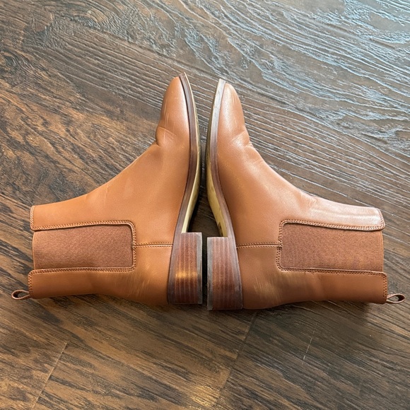 J. Crew Tan Vegan Faux Leather Ankle Boots - Picture 9 of 16